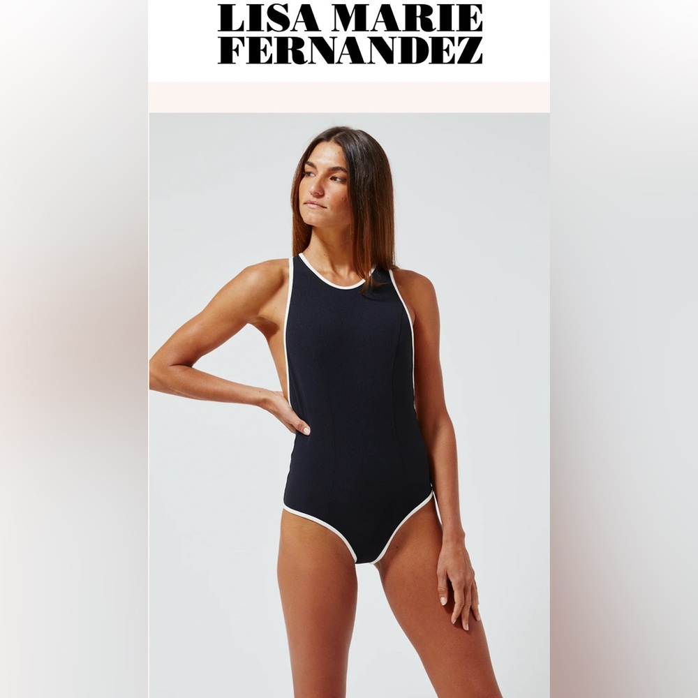 Lisa Marie Fernandez- “ The criss-cross maillot crepe” Retails $495